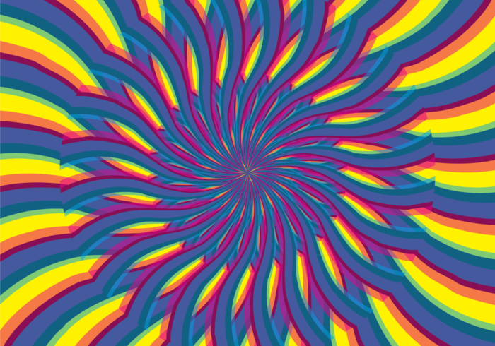 Illusion d'hypnose psychédélique abstraite vecteur