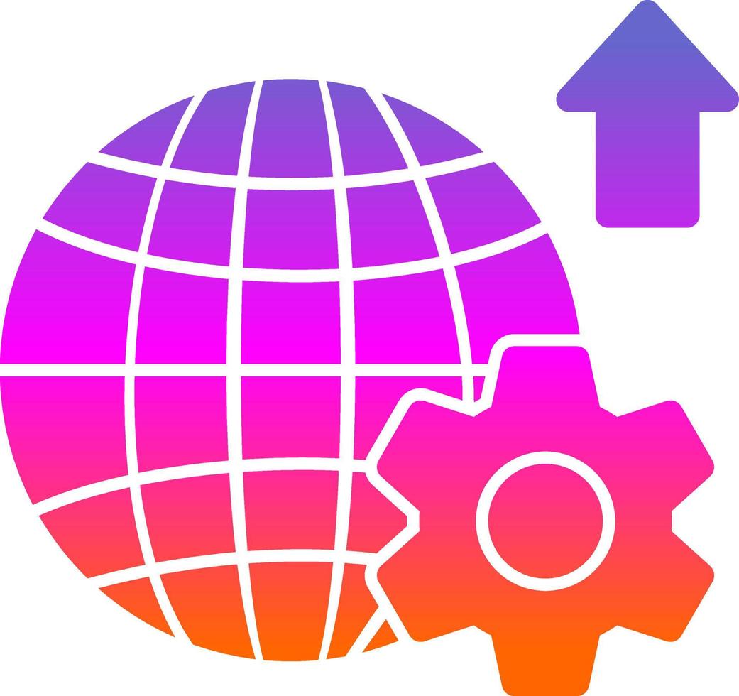 conception d'icône vectorielle de progrès mondial vecteur