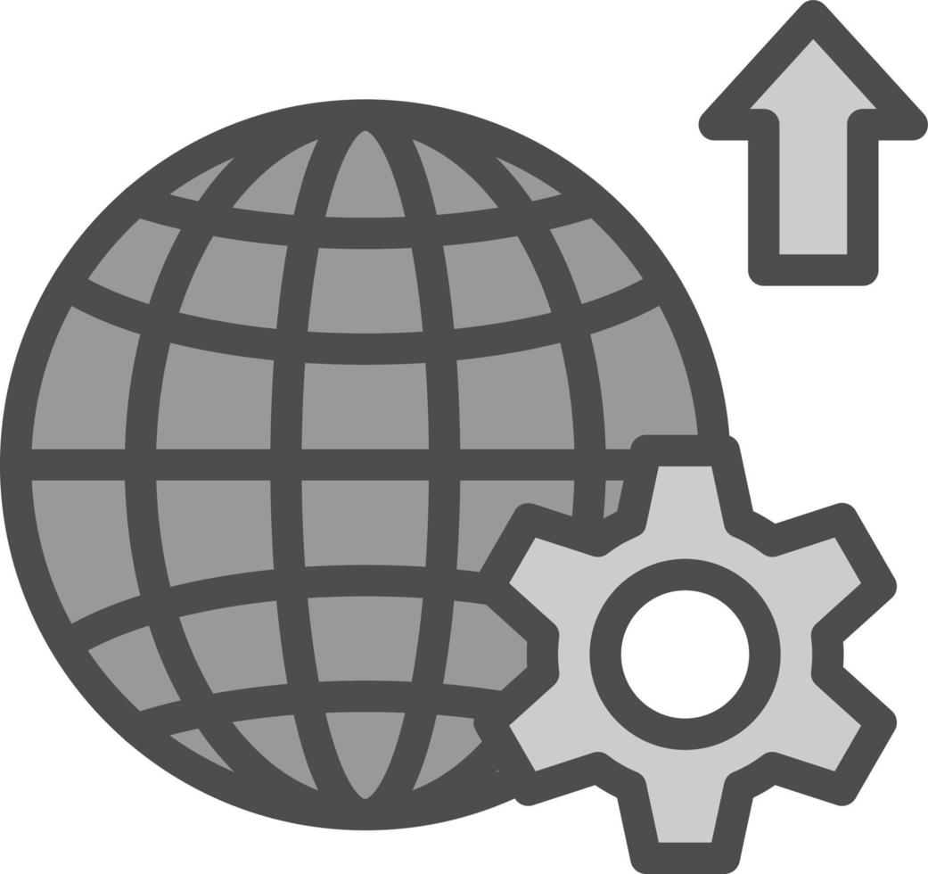 conception d'icône vectorielle de progrès mondial vecteur