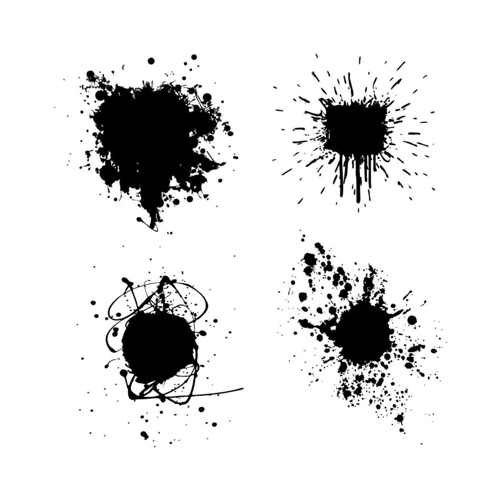 conception vectorielle de diverses formes d'éclaboussures de peinture vecteur