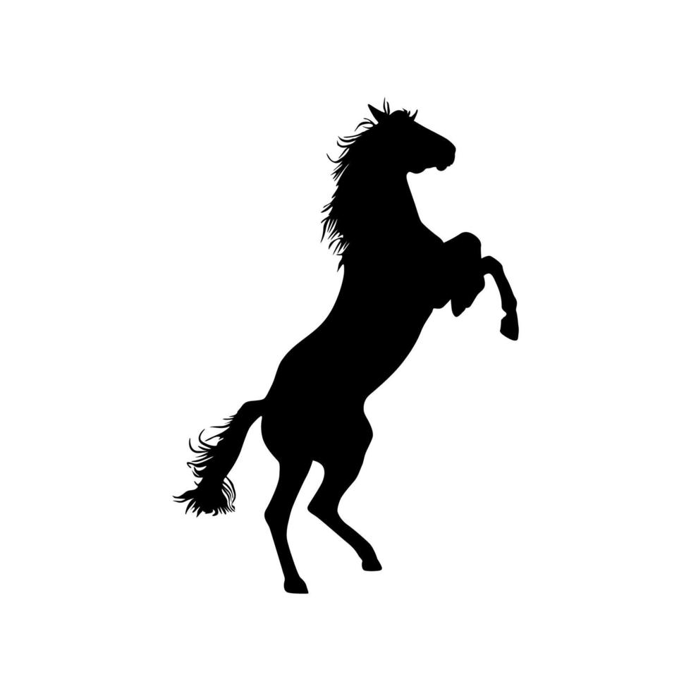 conception de vecteur de silhouette de cheval cabré