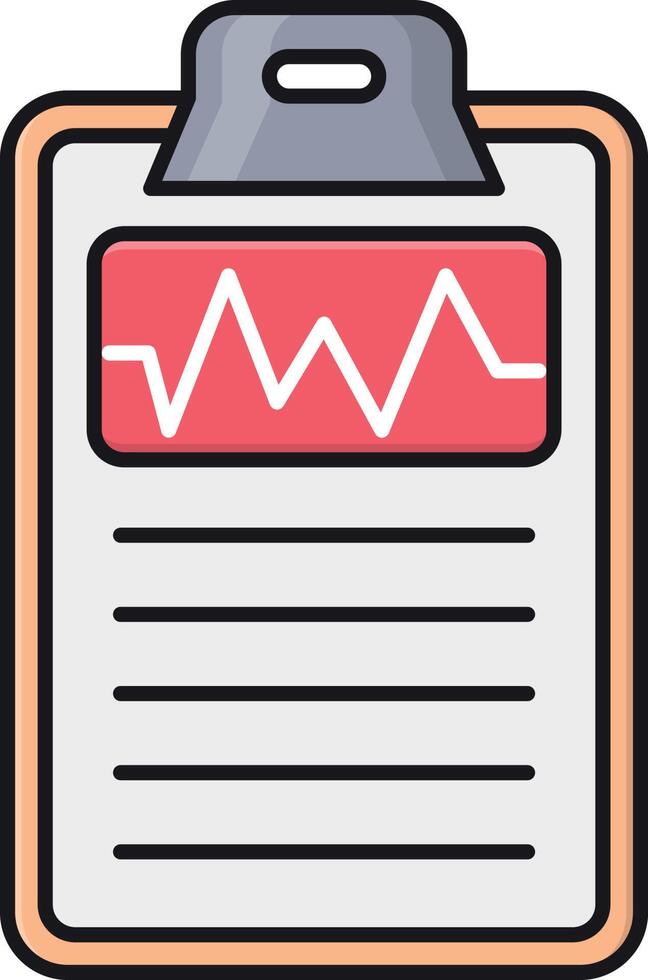 illustration vectorielle de rapport médical sur fond.symboles de qualité premium.icônes vectorielles pour le concept et la conception graphique. vecteur