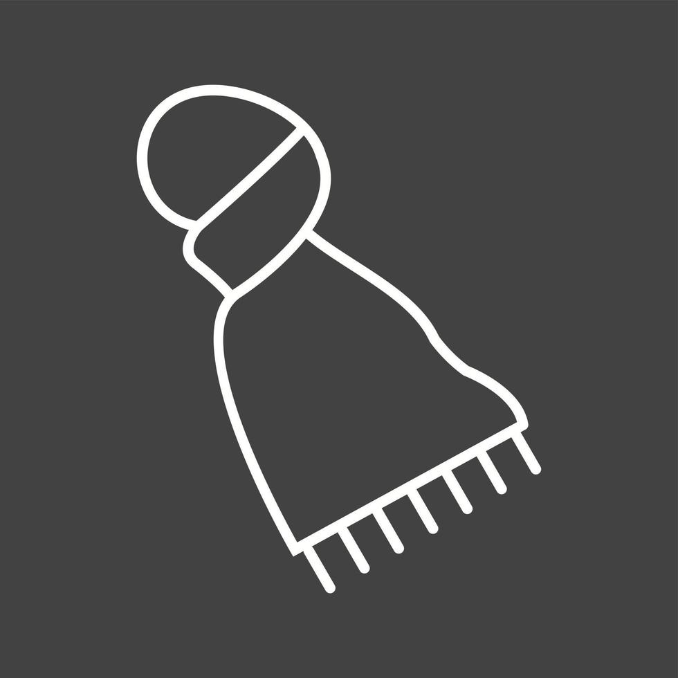 icône de ligne vecteur écharpe unique
