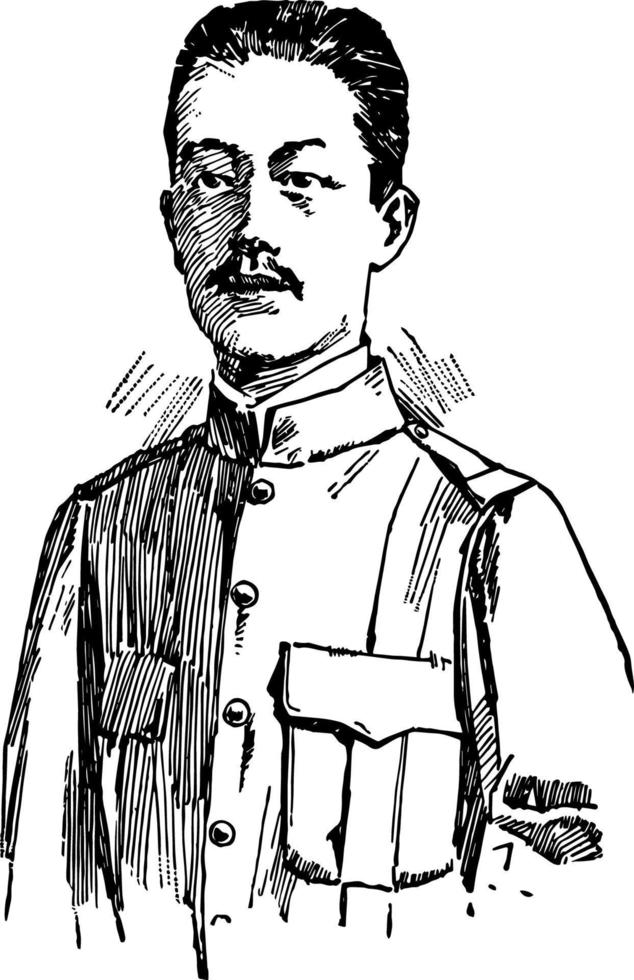 illustration vintage d'emilio aguinaldo vecteur