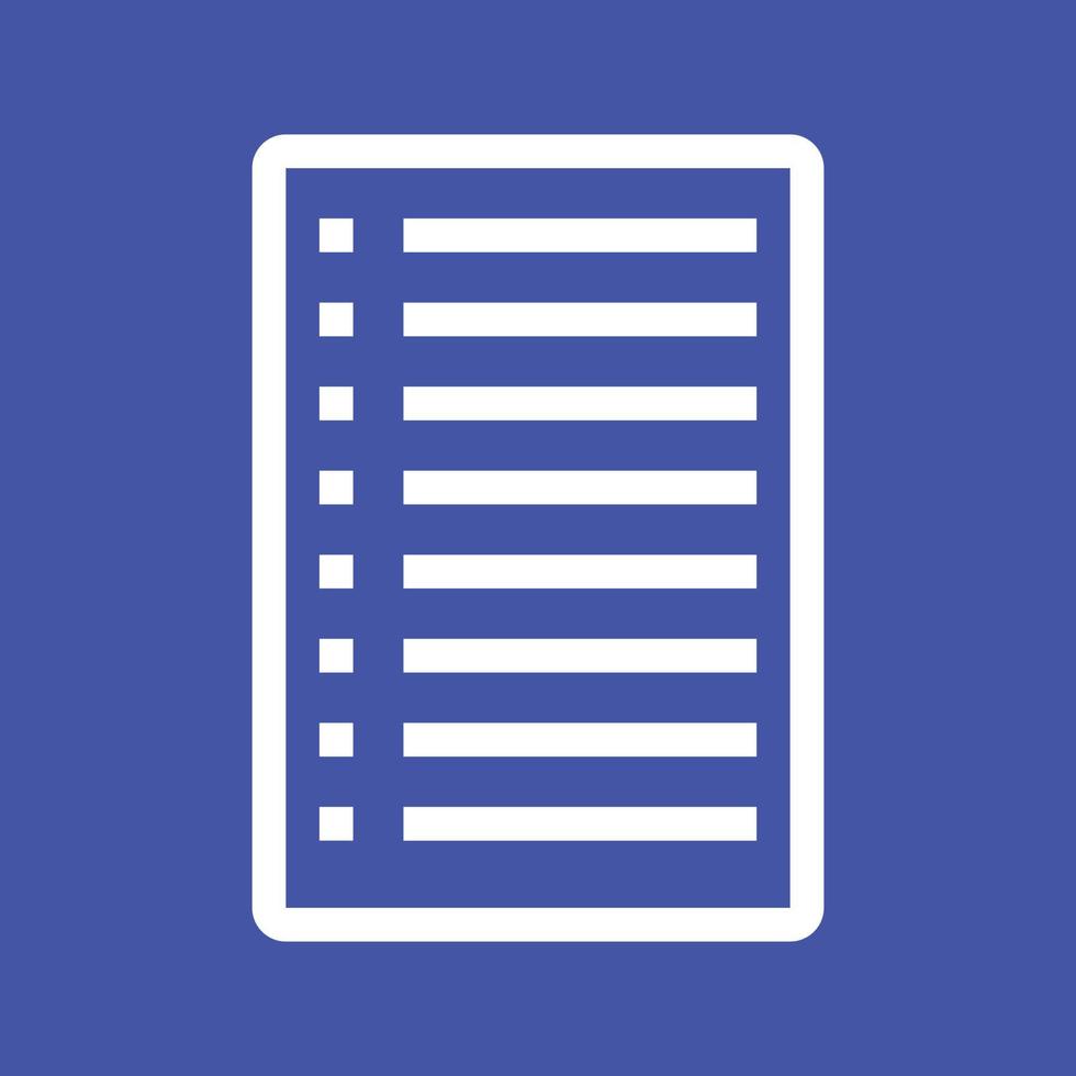 icône de fond de couleur de ligne de notes à puces vecteur