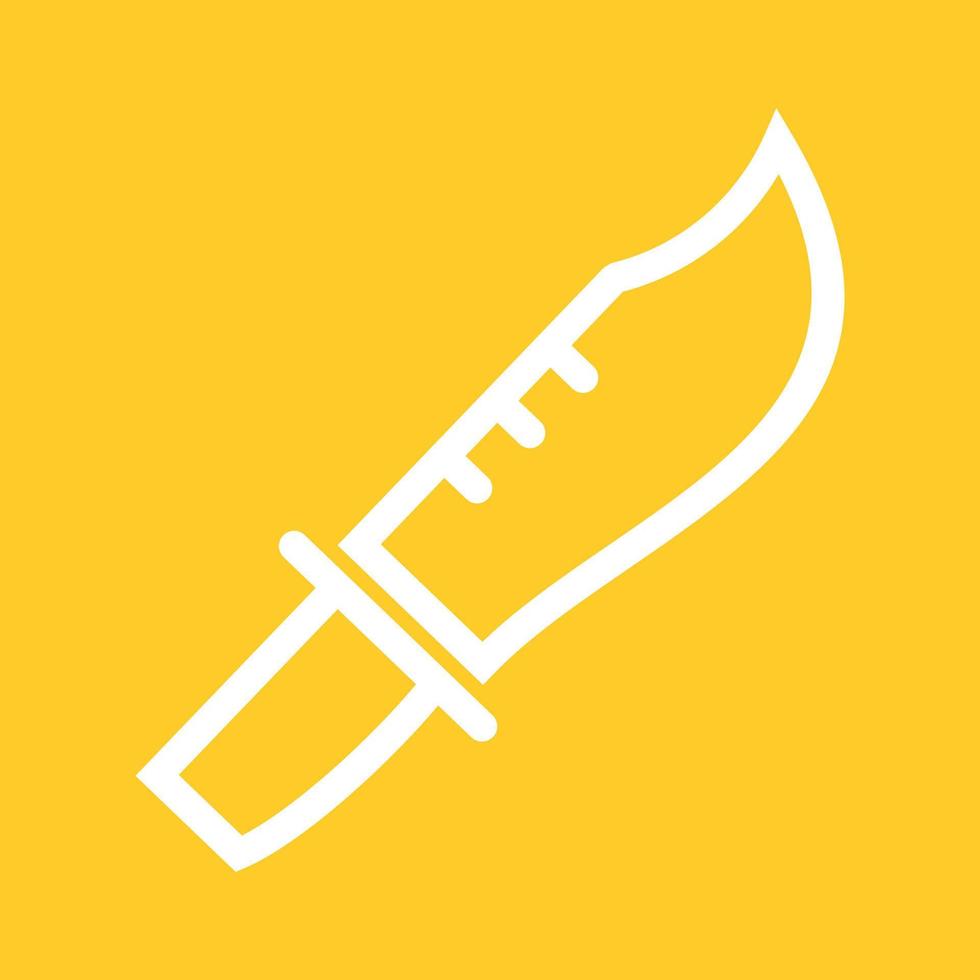 icône de fond de couleur de ligne de couteau vecteur