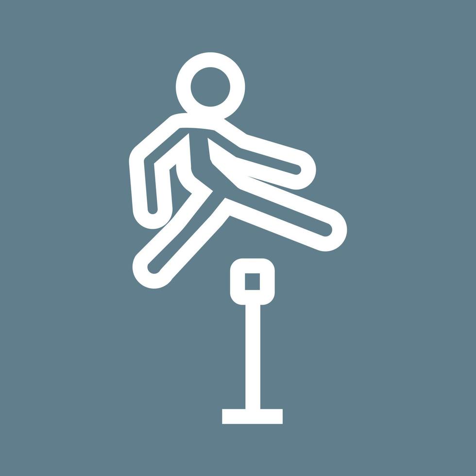 icône de fond de couleur de ligne de saut vecteur