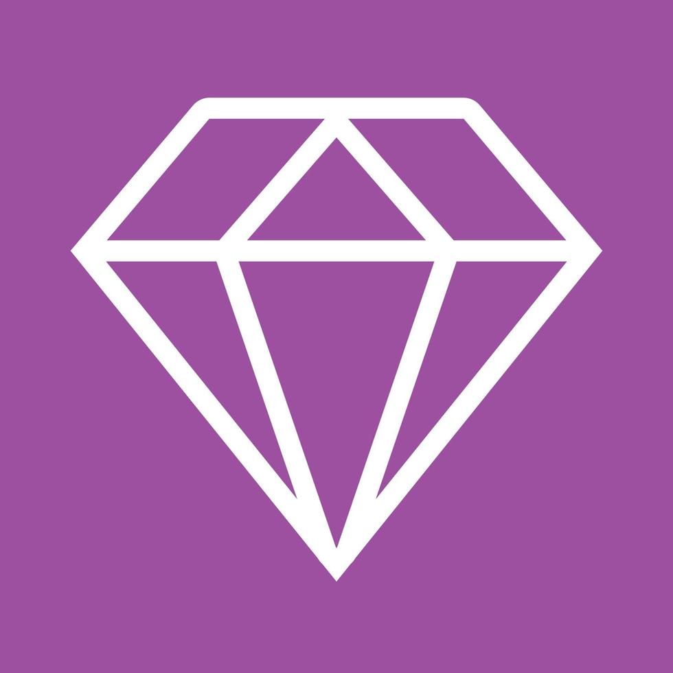 icône de fond de couleur de ligne de diamant vecteur