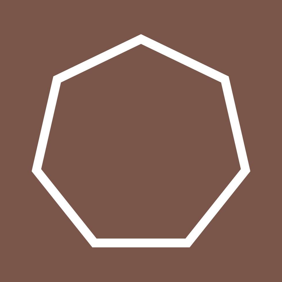icône de fond de couleur de ligne octogonale vecteur