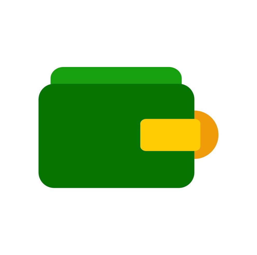 conception d'icône de portefeuille vert vecteur