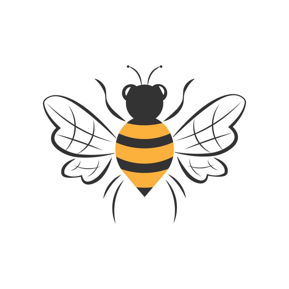 icône d'abeille de miel. bourdon, concept de fabrication de miel. illustration vectorielle isolée sur fond blanc vecteur