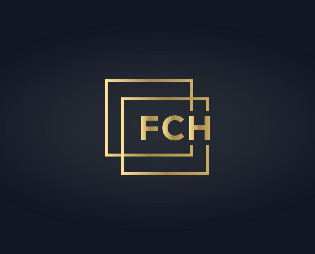 fch texte typographie logo design modèles vectoriels vecteur