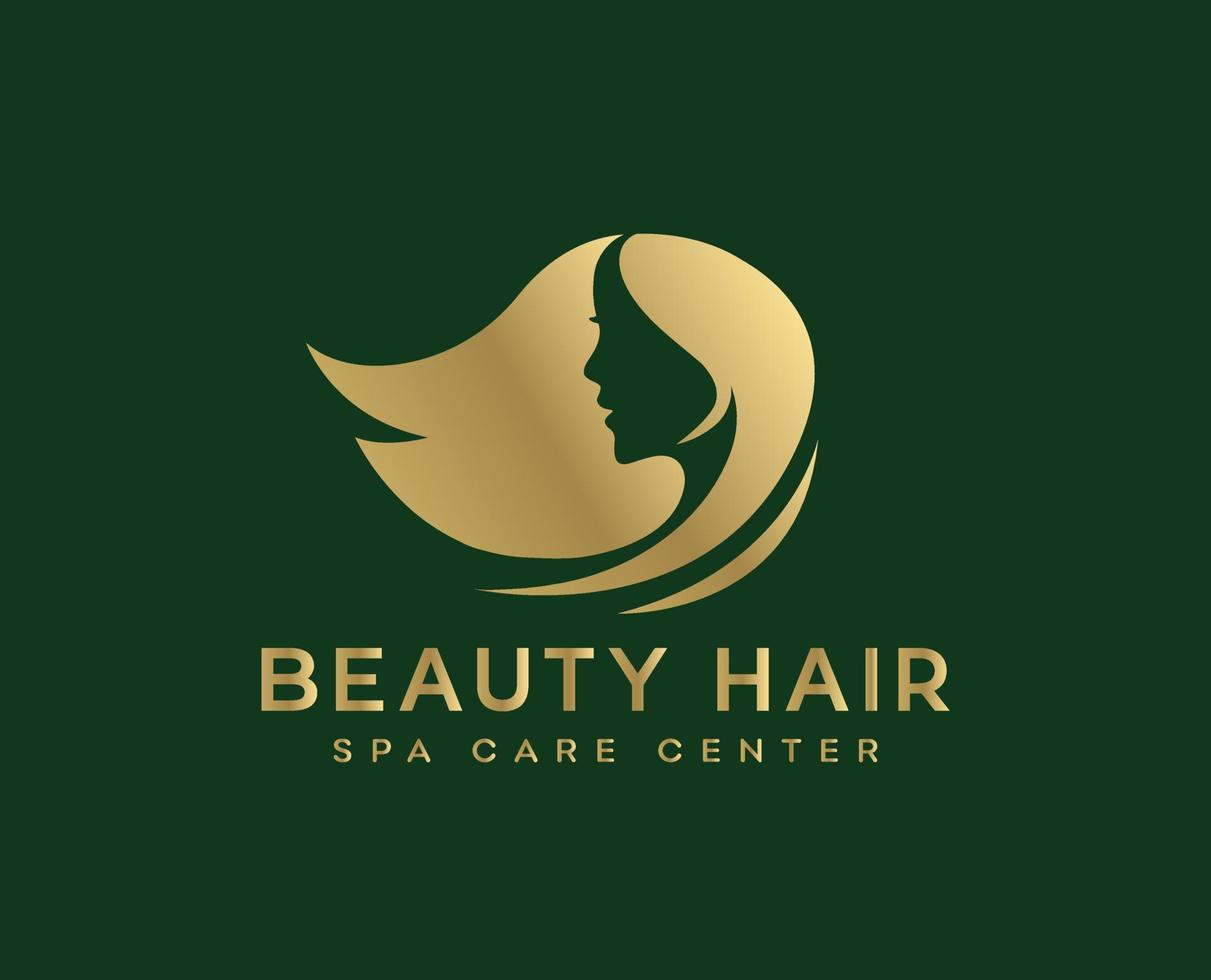 modèles vectoriels de logo de centre de soins de spa de cheveux de beauté vecteur
