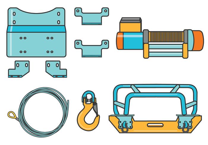 Pack de vecteur de treuil