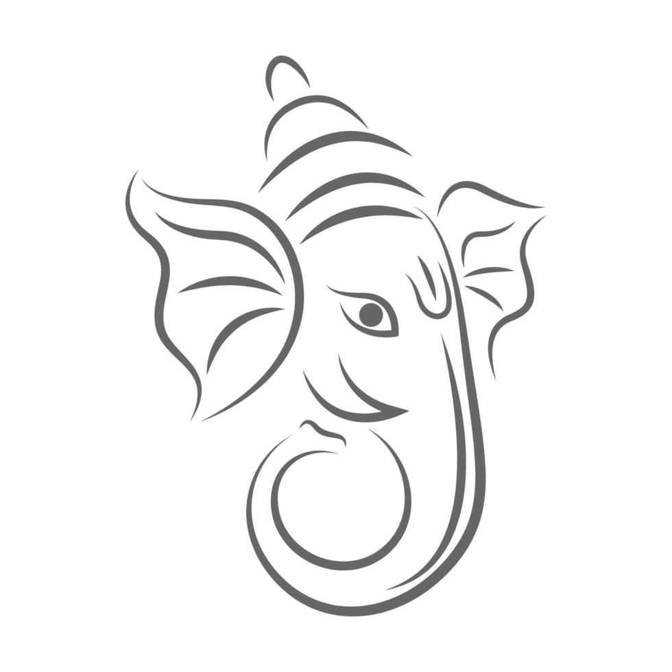 création de logo icône éléphant vecteur