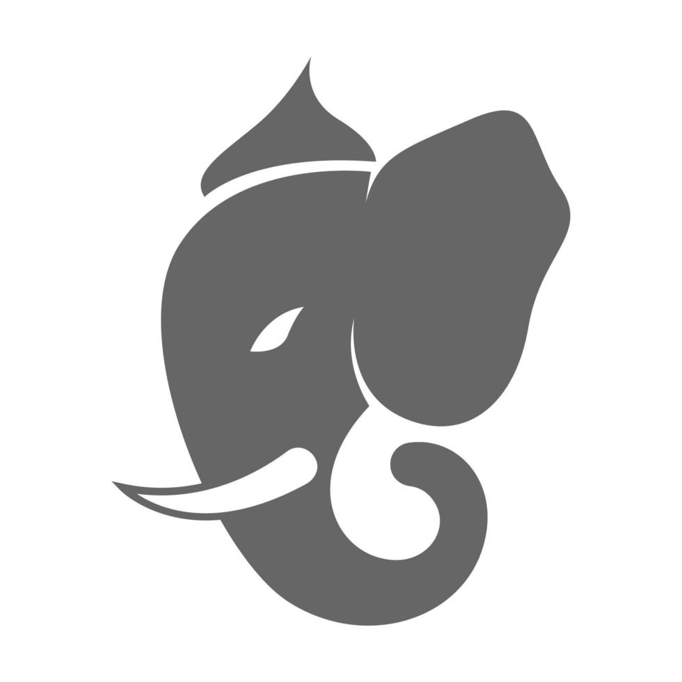 création de logo icône éléphant vecteur