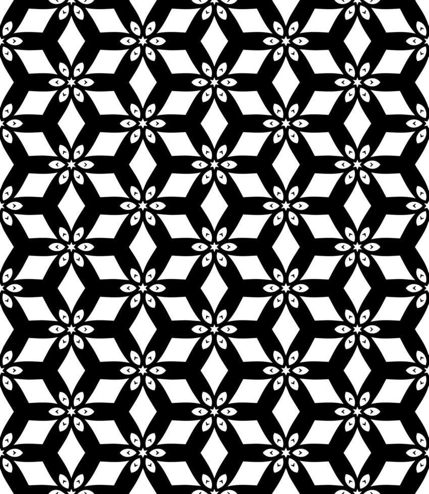 motif abstrait sans couture noir et blanc. arrière-plan et toile de fond. conception ornementale en niveaux de gris. vecteur