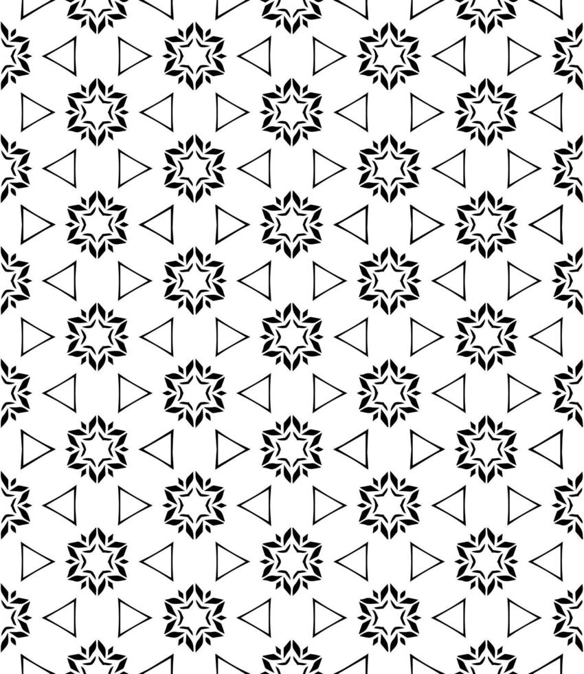 motif abstrait sans couture noir et blanc. arrière-plan et toile de fond. conception ornementale en niveaux de gris. vecteur