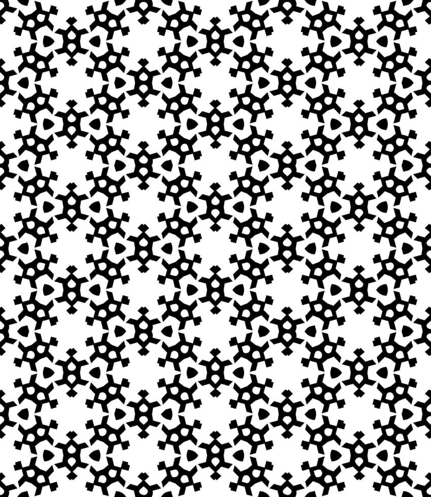 motif abstrait sans couture noir et blanc. arrière-plan et toile de fond. conception ornementale en niveaux de gris. vecteur