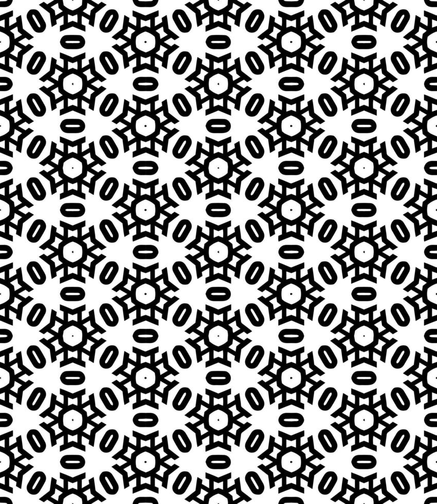 motif abstrait sans couture noir et blanc. arrière-plan et toile de fond. conception ornementale en niveaux de gris. vecteur