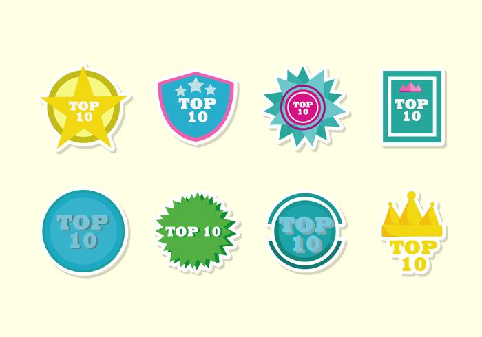 Top 10 des vecteurs de badges vecteur