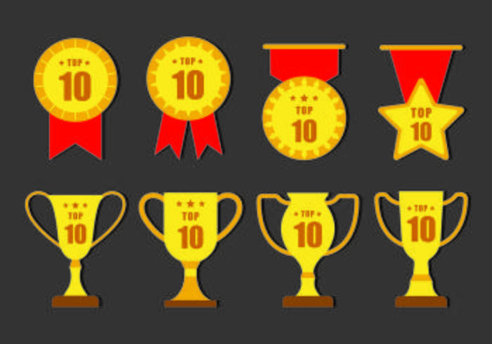 TOP 10 badges vectoriels vecteur