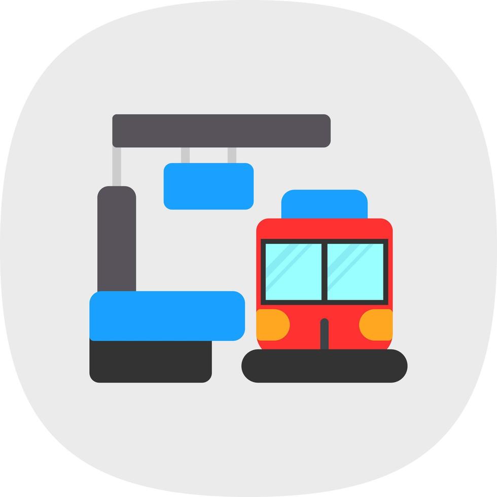 conception d'icône de vecteur de plate-forme de train