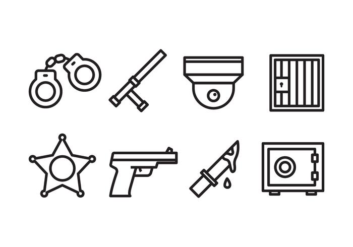 Police et Crime Icon Pack vecteur