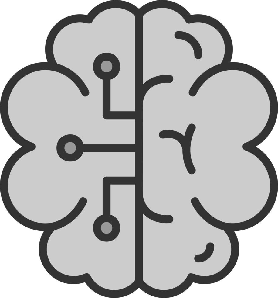 conception d'icône de vecteur de cerveau