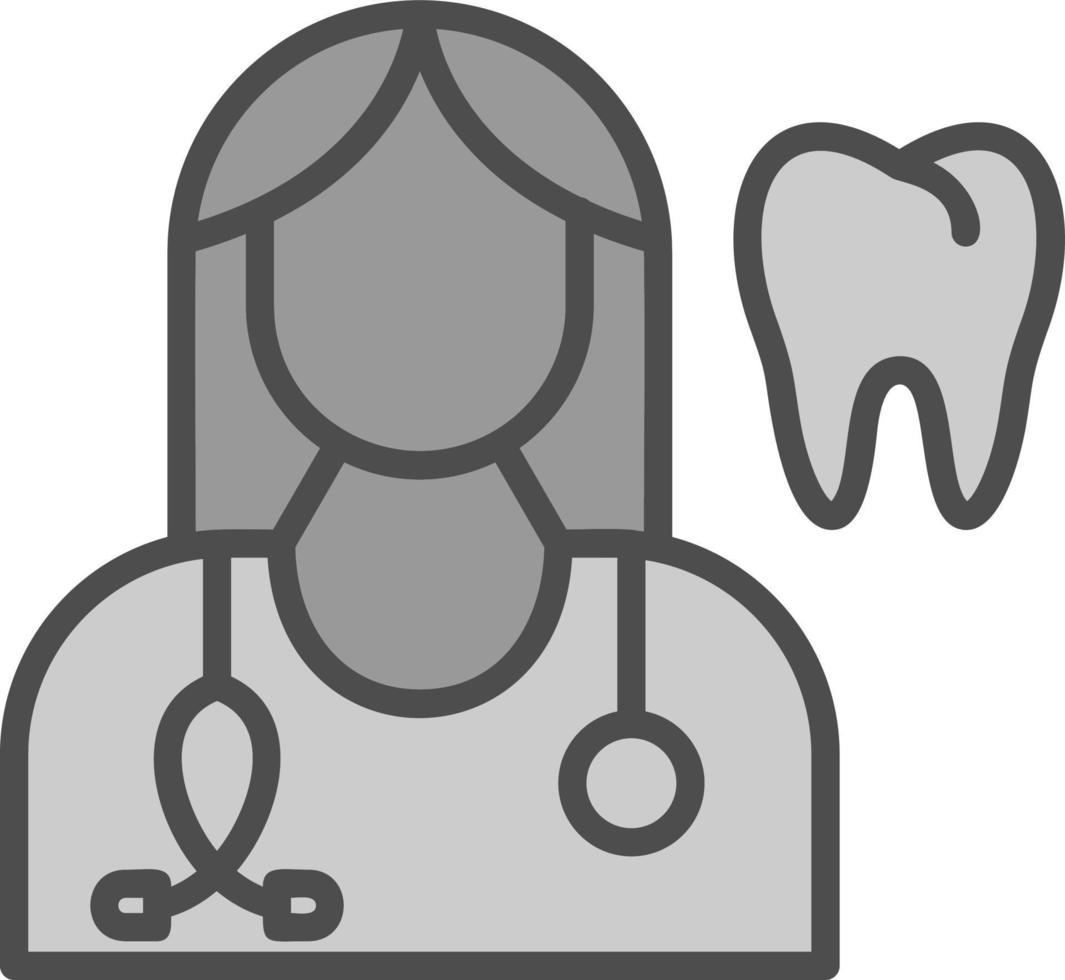conception d'icône vectorielle dentiste femelle vecteur
