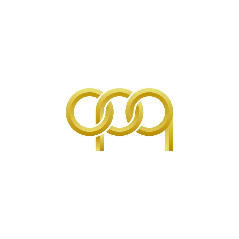 lettres opq logo simple modernes propres vecteur