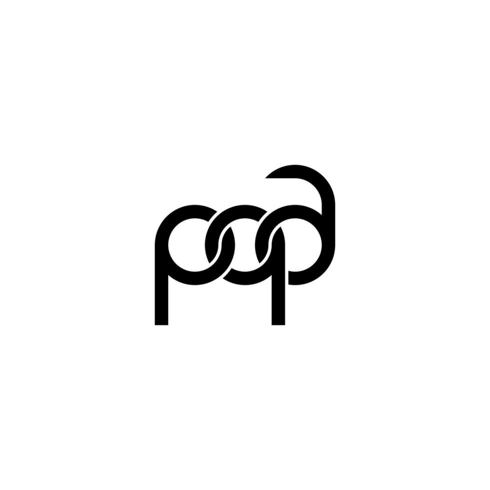 lettres pqa logo simple modernes propres vecteur