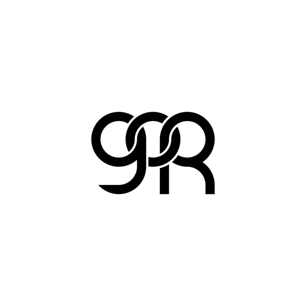 lettres gor logo simples modernes propres vecteur