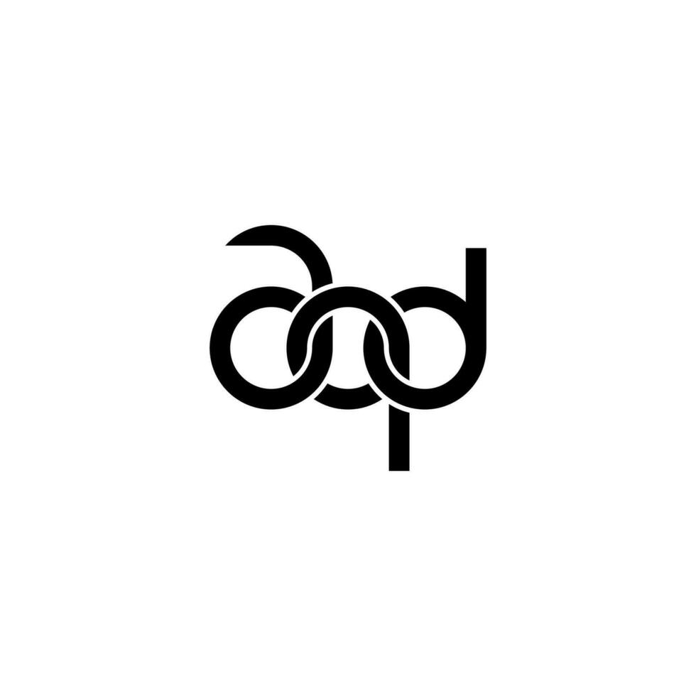 lettres aqd logo simple modernes propres vecteur