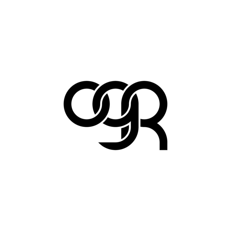 lettres ogr logo simple modernes propres vecteur