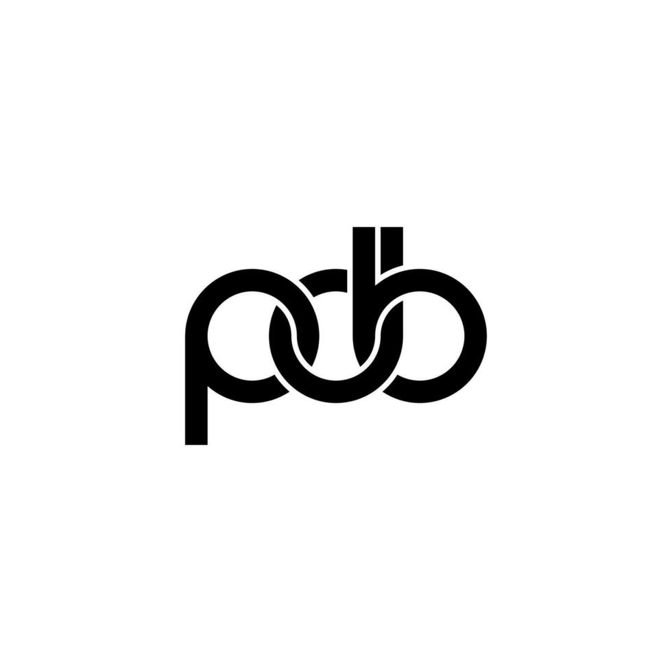 lettres pdb logo simple modernes propres vecteur