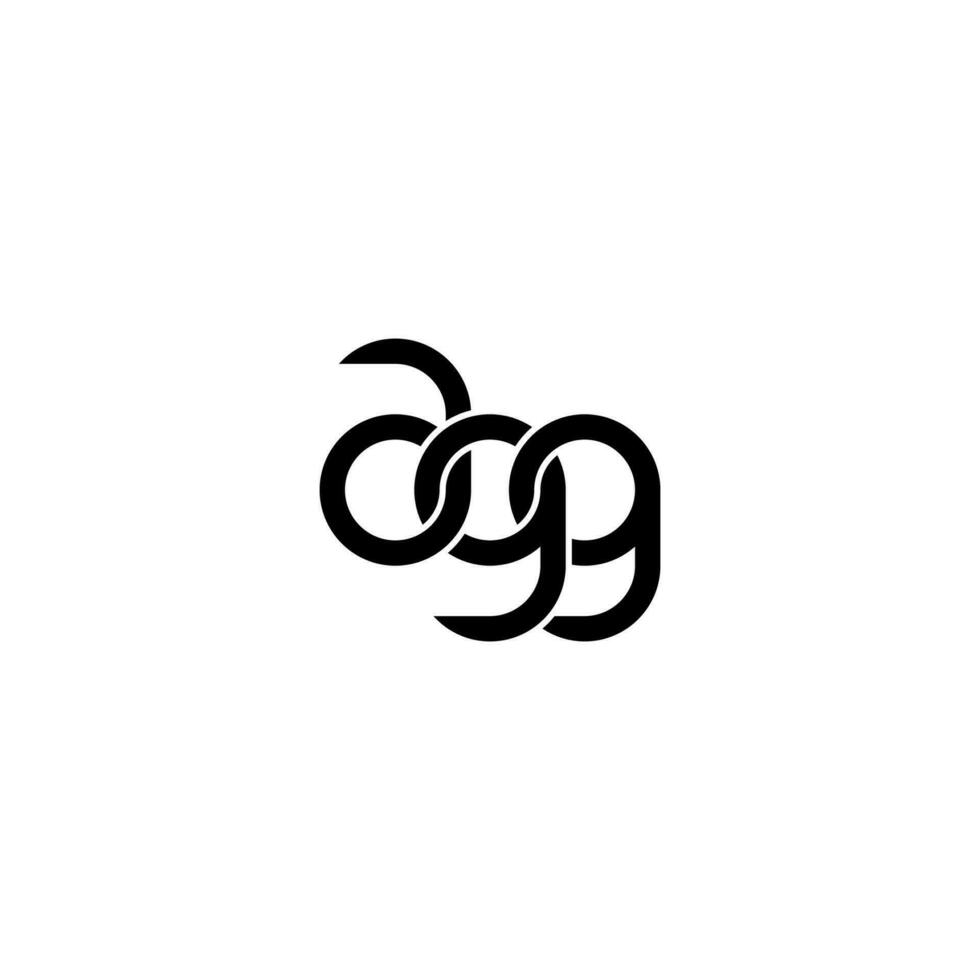 lettres agg logo simple modernes propres vecteur