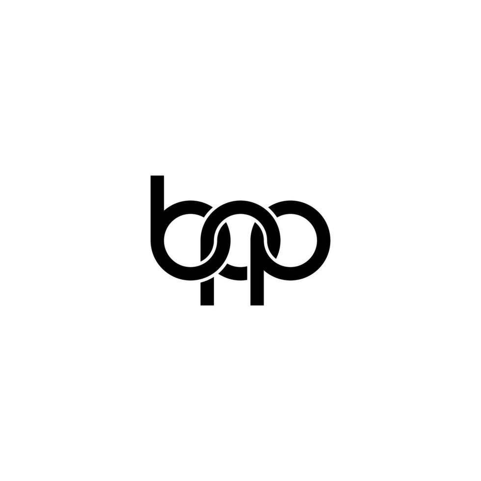 lettres bpp logo simple modernes propres vecteur