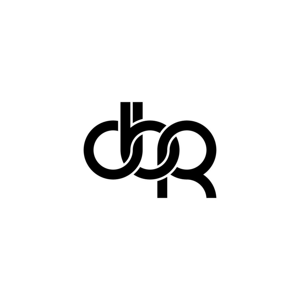 lettres dbr logo simple modernes propres vecteur
