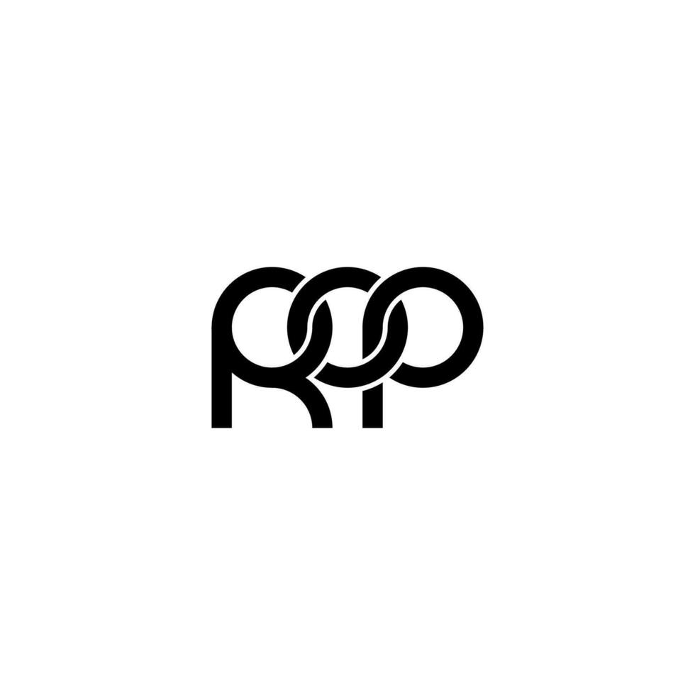 lettres rop logo simple modernes propres vecteur