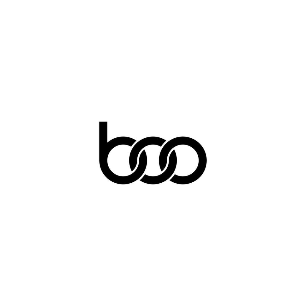 lettres boo logo simples modernes propres vecteur