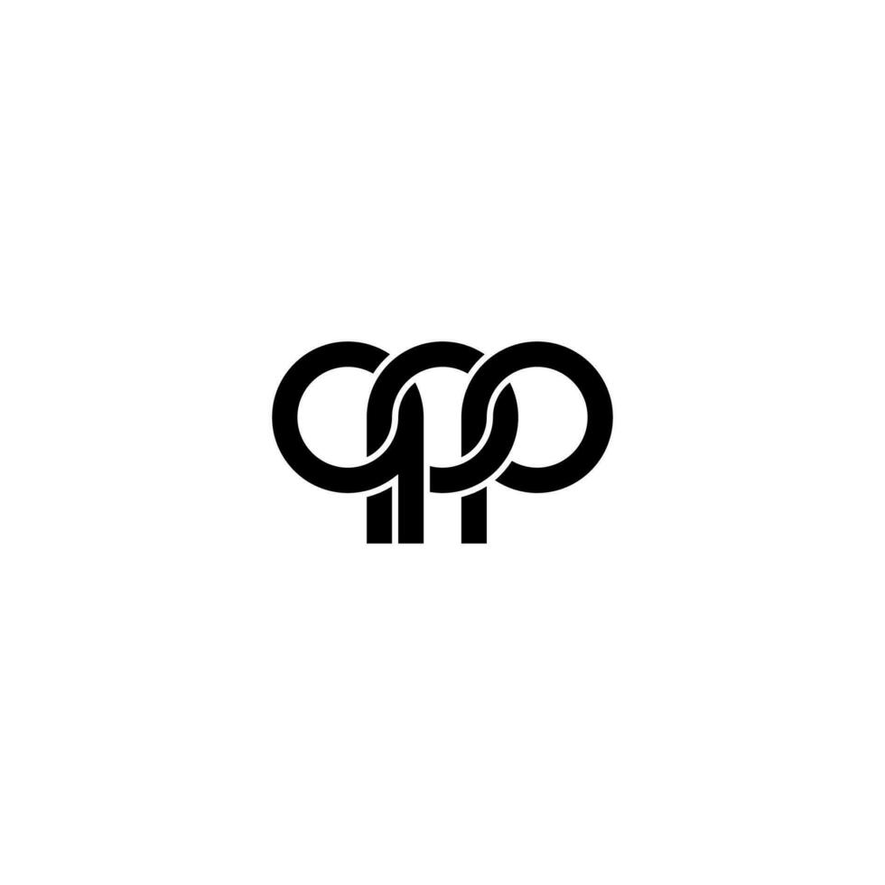 lettres qpp logo simple modernes propres vecteur