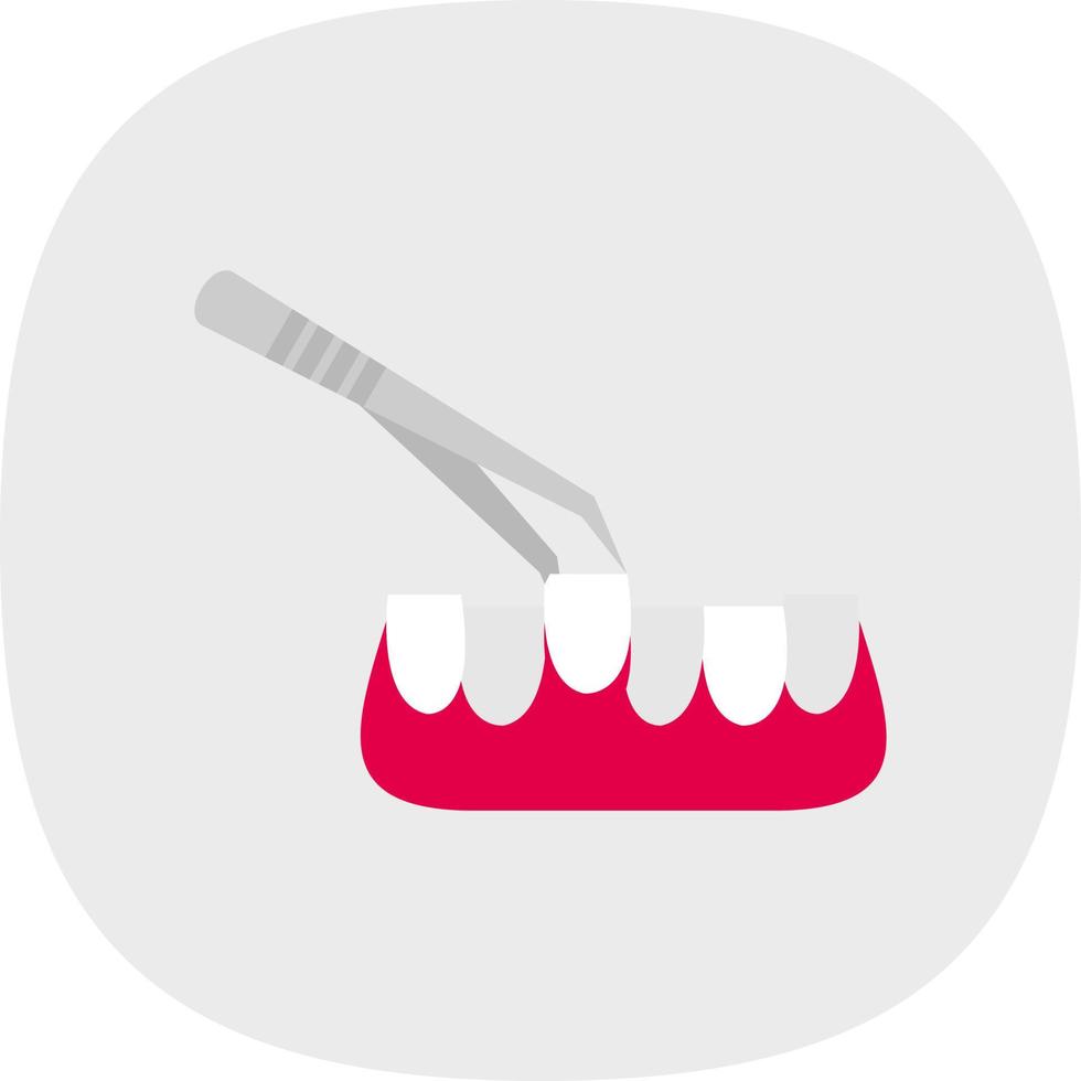 conception d'icône de vecteur d'extraction de dent
