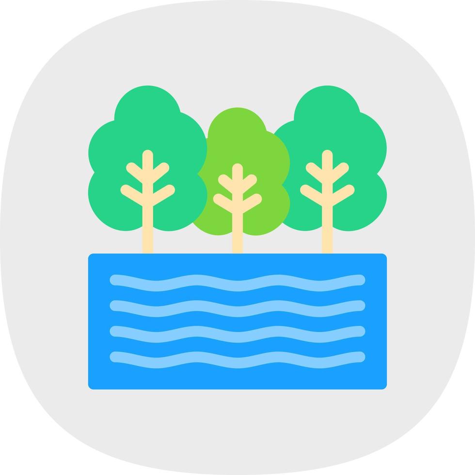 conception d'icône de vecteur de lac