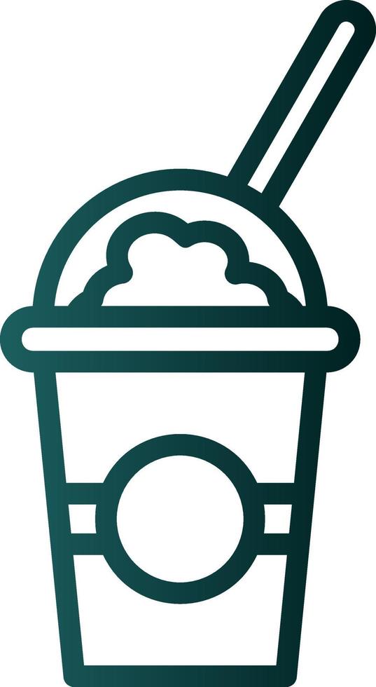 conception d'icône de vecteur de milkshake