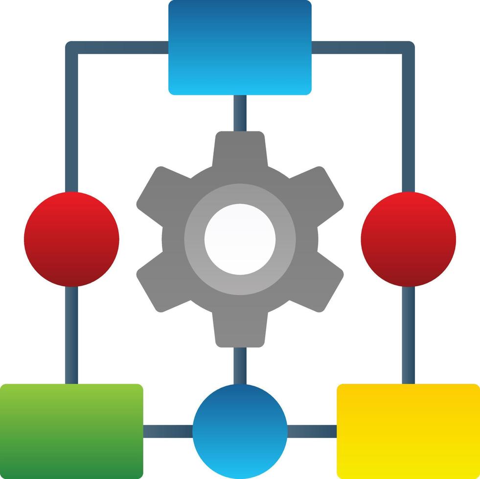 conception d'icône de vecteur de processus de flux de travail