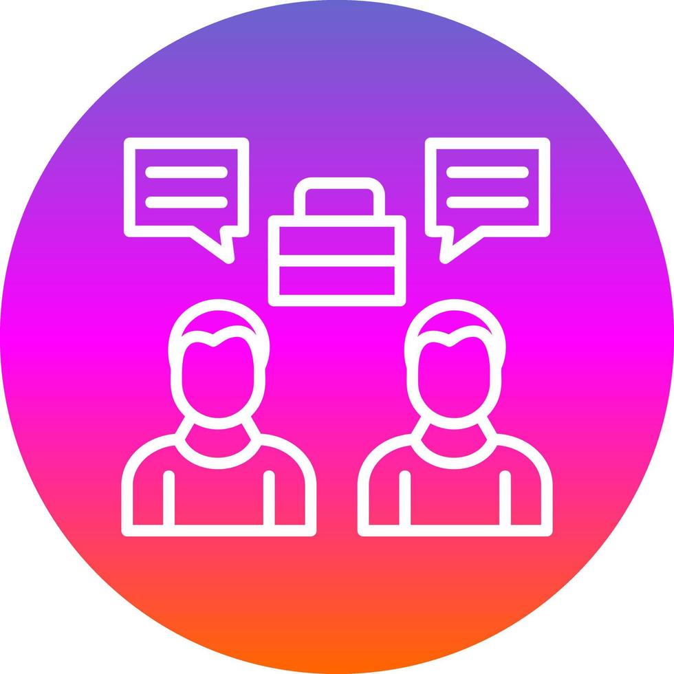 conception d'icône vectorielle de dialogue d'affaires vecteur