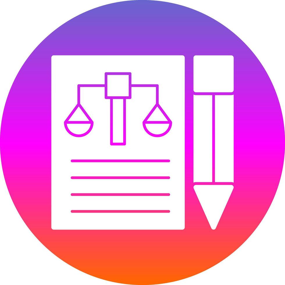 conception d'icône de vecteur de document juridique