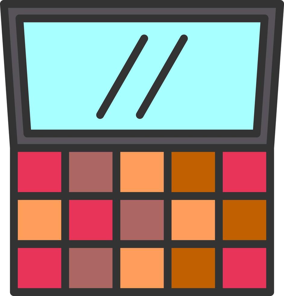 conception d'icône de vecteur de palette de maquillage