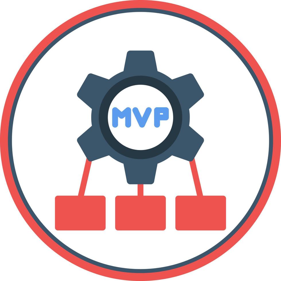 conception d'icône vectorielle mvp vecteur